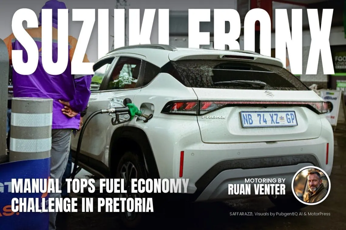 Suzuki Fronx refuelling at a filling station during economy challenge