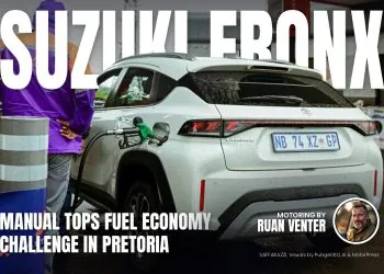 Suzuki Fronx refuelling at a filling station during economy challenge