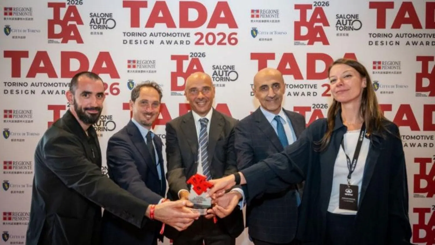 GWM team receiving Torino Automotive Design Award 2026 - Saffarazzi GWM team receiving Torino Automotive Design Award 2026