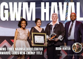 Gwm Haval magazine cover: Wins three naamsa Accelerator Awards, takes new-energy title, with the writer's by-line.