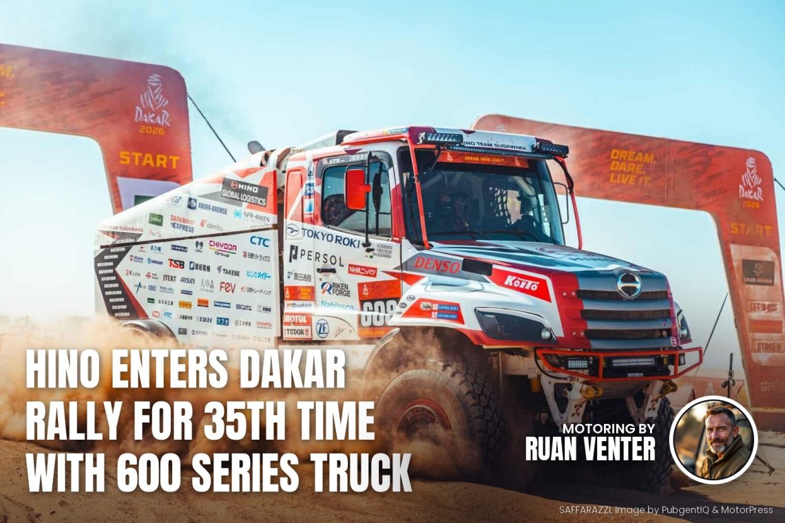 Hino 600 Series rally truck at Dakar 2026 start