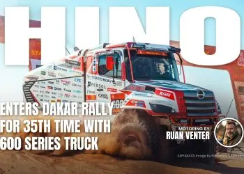 Hino 600 Series rally truck at Dakar 2026 start