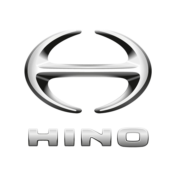 Hino logo with chrome emblem and wordmark - Saffarazzi Hino logo with chrome emblem and wordmark