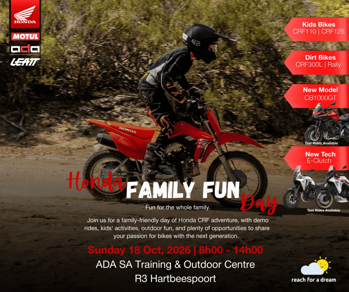 Honda Family Fun Day poster with young CRF rider