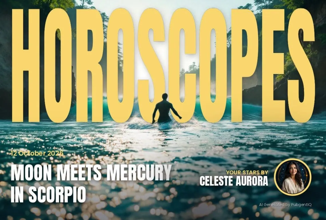 Moon Meets Mercury in Scorpio - Horoscopes and Lucky Numbers for 12 October 2026