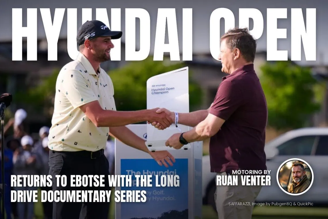 Hyundai Open champion receives trophy with handshake on green - Saffarazzi Hyundai Open champion receives trophy with handshake on green