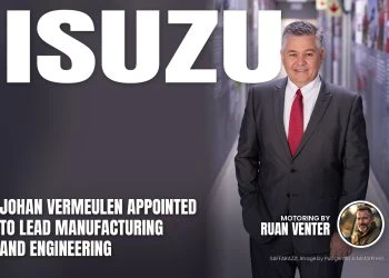 Isuzu executive Johan Vermeulen in a corridor portrait - Saffarazzi Isuzu executive Johan Vermeulen in a corridor portrait