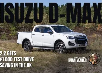 Isuzu D-Max double cab bakkie front three-quarter view