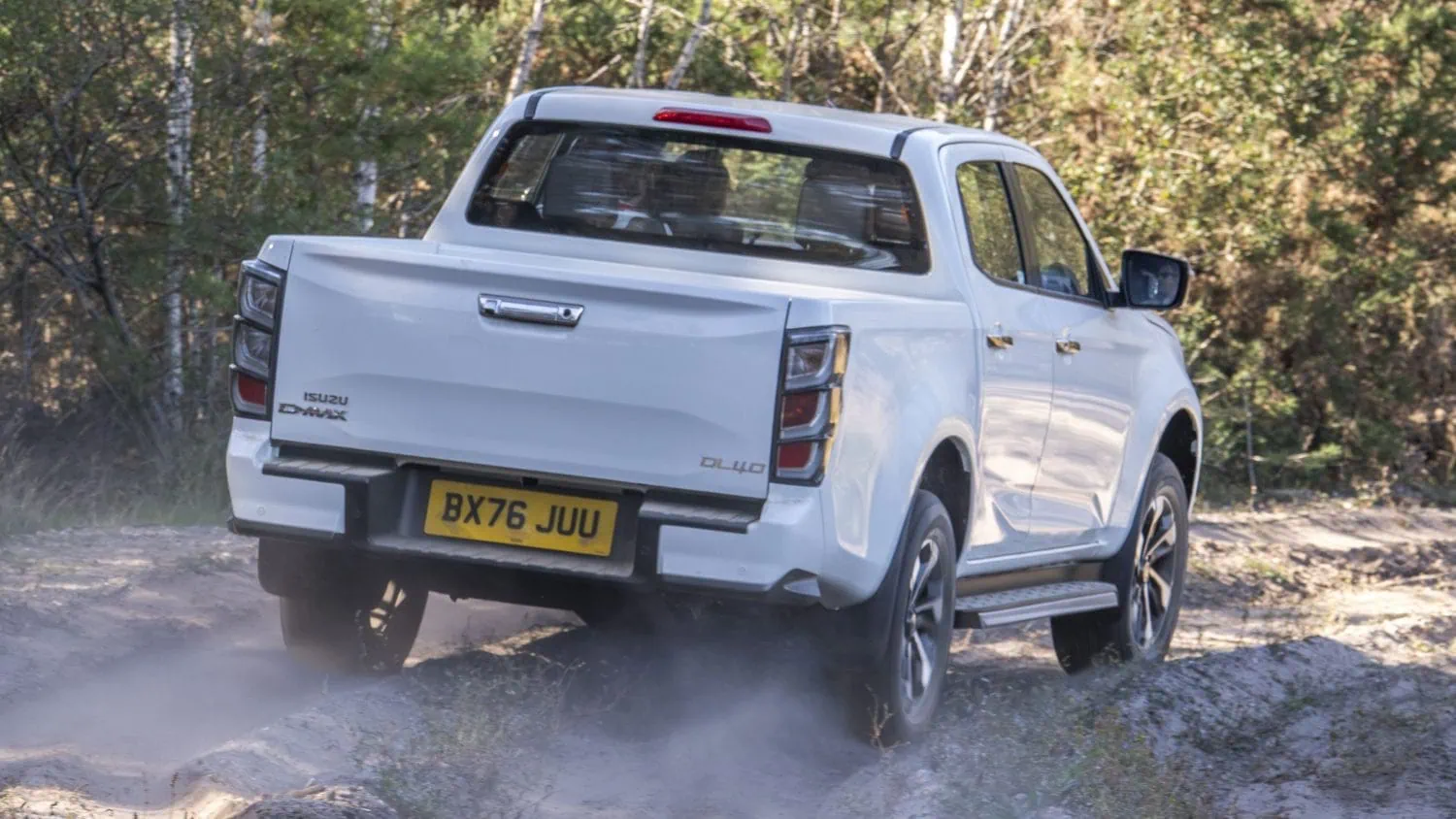 Isuzu D-Max double cab bakkie rear view off-road - Saffarazzi Isuzu D-Max double cab bakkie rear view off-road