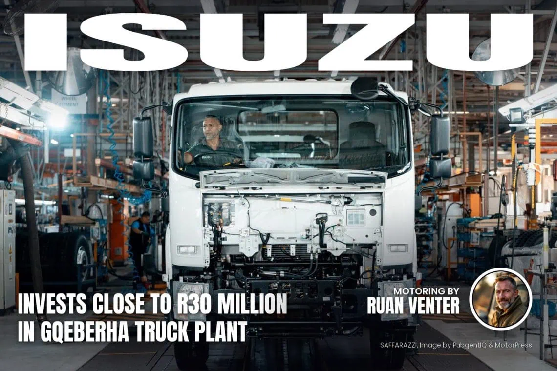 Isuzu truck on the Gqeberha plant assembly line