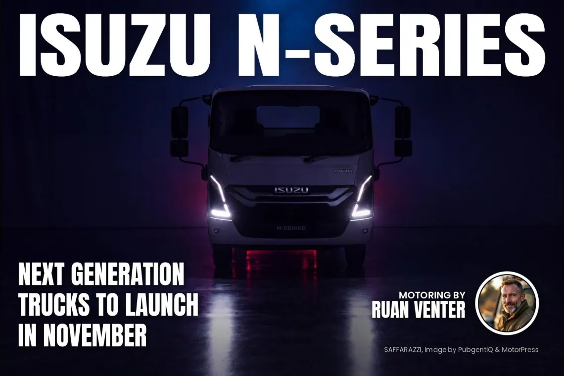 Next Generation Isuzu N-Series light truck front view in studio - Saffarazzi Next Generation Isuzu N-Series light truck front view in studio