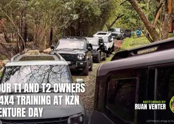 Jetour T2 SUVs in convoy on a forest trail