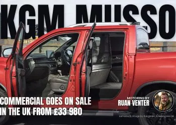 KGM Musso Commercial side view with doors open