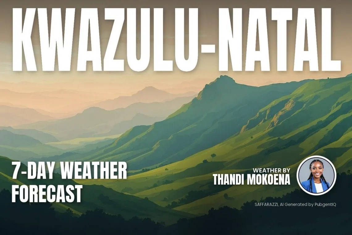 KwaZulu-Natal 7-day weather forecast: magazine-style cover by Thandi Mokoena