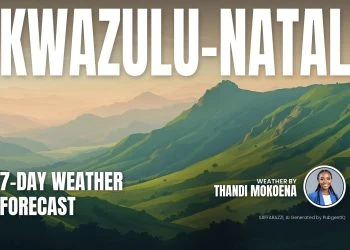 KwaZulu-Natal 7-day weather forecast: magazine-style cover by Thandi Mokoena