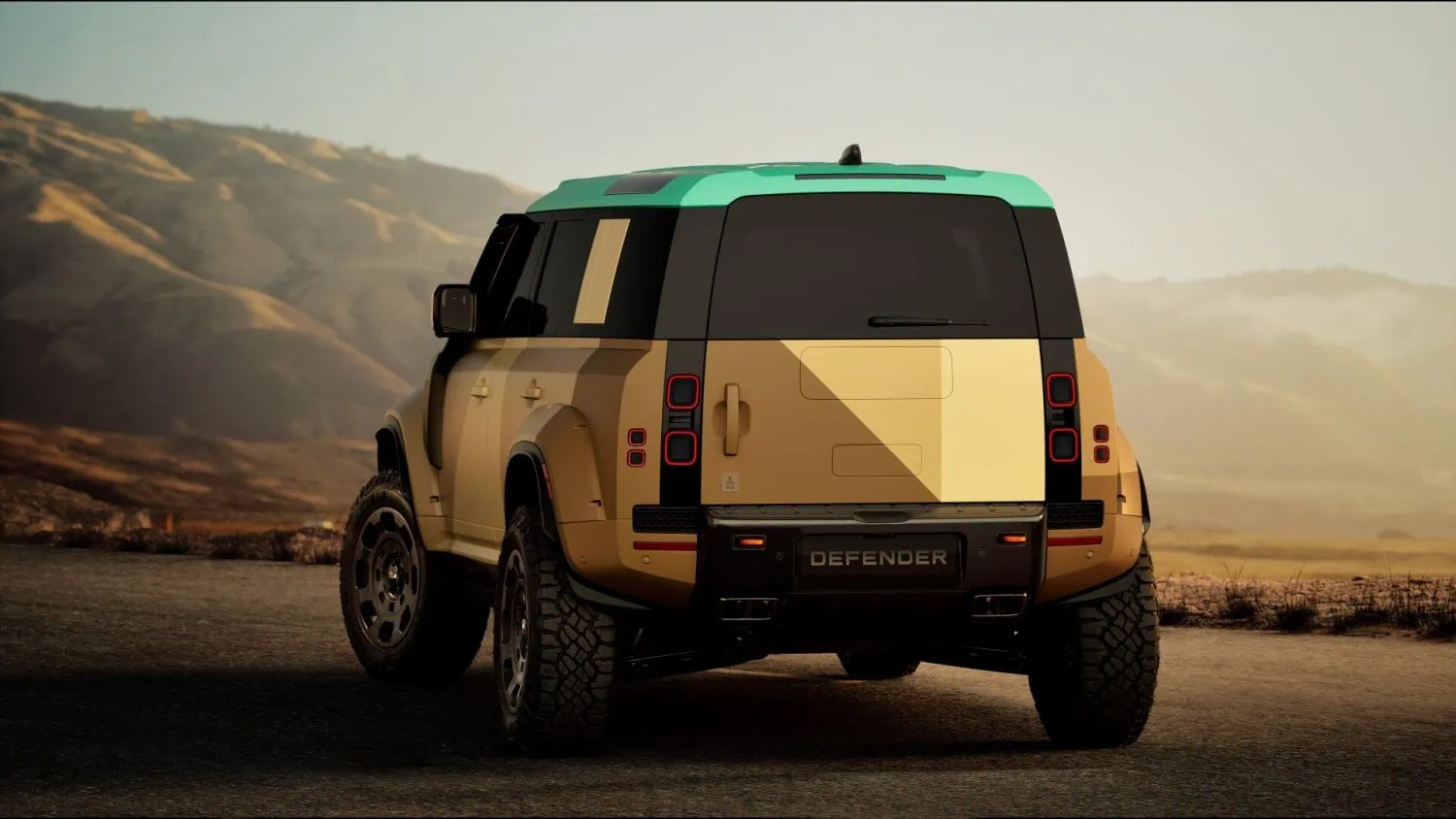 Land Rover Defender Dakar edition rear three-quarter view - Saffarazzi Land Rover Defender Dakar edition rear three-quarter view