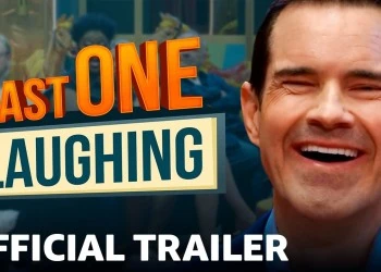 Last One Laughing UK Official Trailer Prime Video - Saffarazzi Last One Laughing UK trailer still: the opening frame of the official YouTube video.