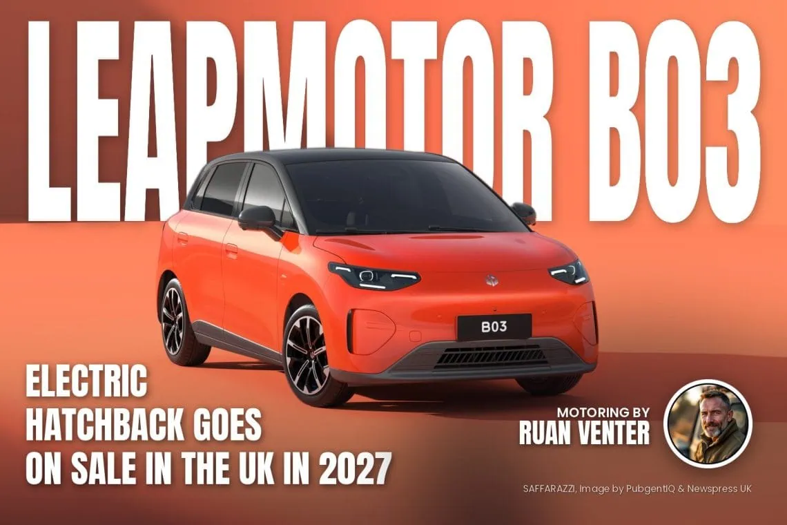 Leapmotor B03 electric hatchback front three-quarter view
