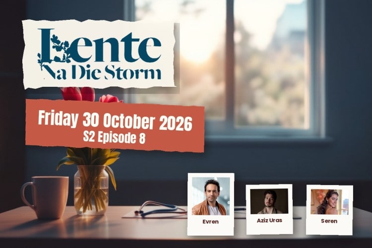 Lente na die Storm teasers artwork for Friday 30 October 2026, S2 Episode 8, with cast photos.