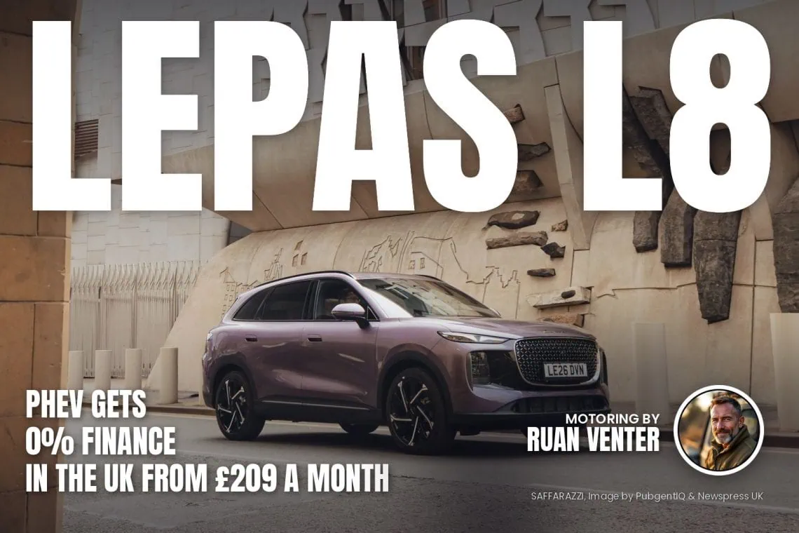 LEPAS L8 plug-in hybrid SUV front three-quarter view in city - Saffarazzi LEPAS L8 plug-in hybrid SUV front three-quarter view in city