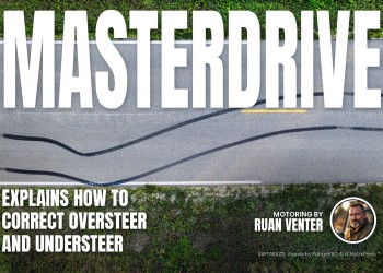 Masterdrive magazine cover: Explains how to correct oversteer and understeer, with the writer's by-line.