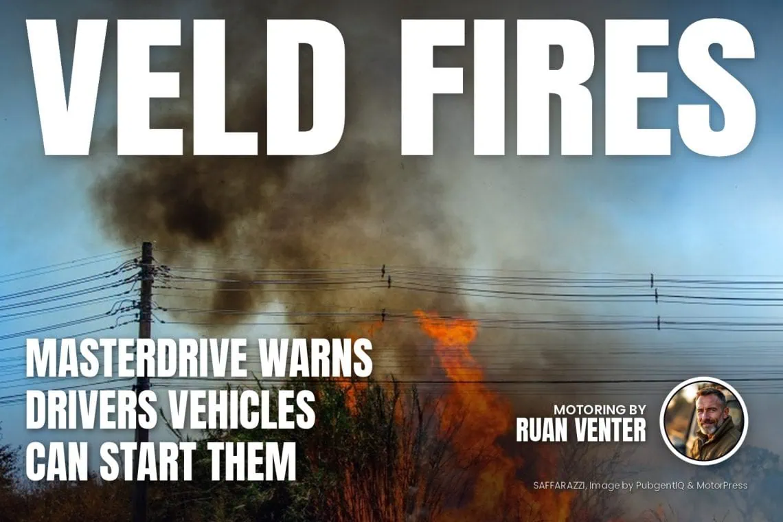 Roadside veld fire with smoke near power lines - Saffarazzi Roadside veld fire with smoke near power lines