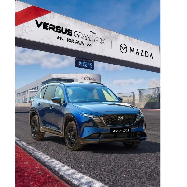 Mazda CX-5 under Versus Grand Prix gantry at Kyalami - Saffarazzi Mazda CX-5 under Versus Grand Prix gantry at Kyalami