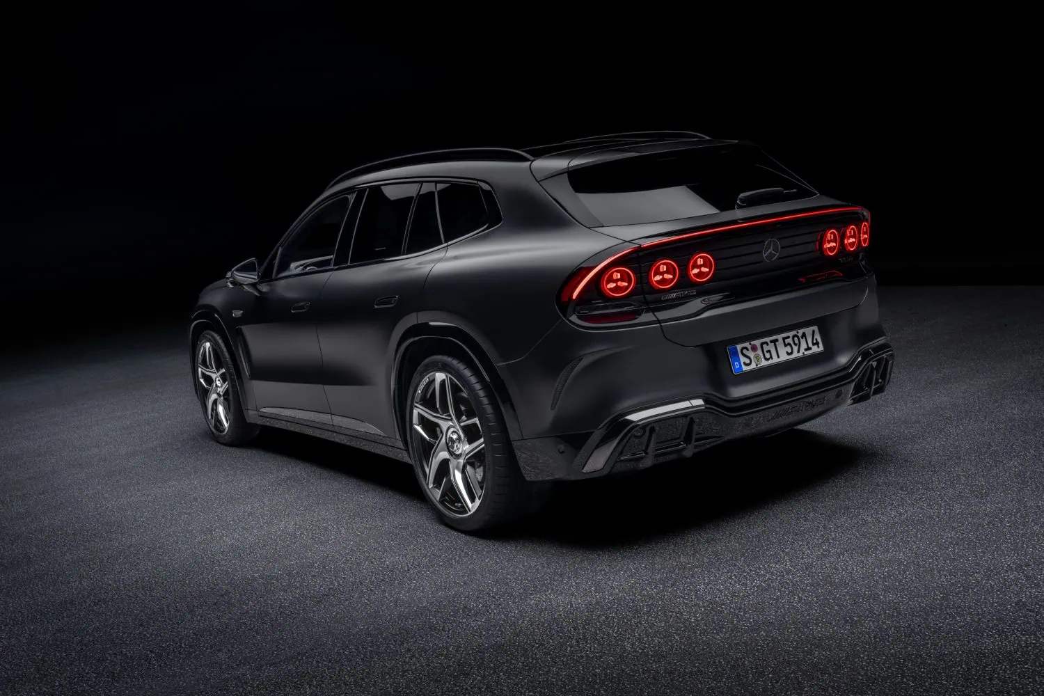 Mercedes-AMG GT SUV rear angle - Saffarazzi Mercedes-AMG GT SUV rear three-quarter view.
