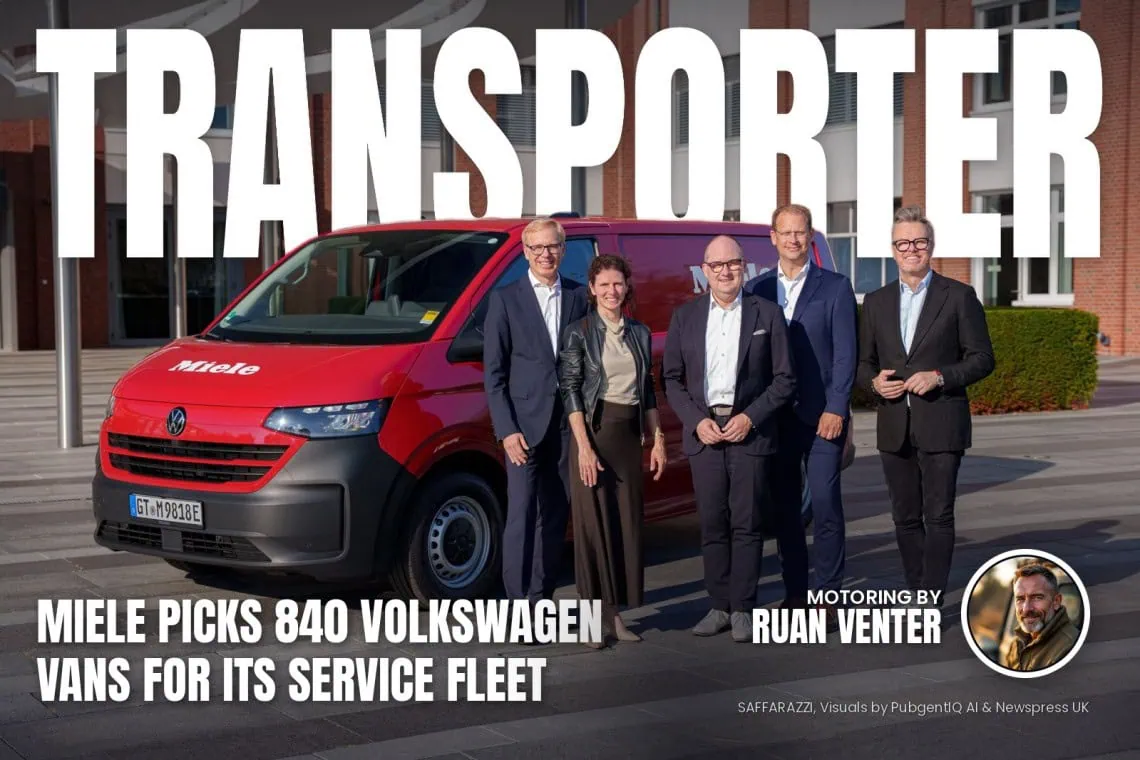 UK Motoring: Miele picks 840 Volkswagen Transporter vans - Saffarazzi Transporter magazine cover: Miele picks 840 Volkswagen vans for its service fleet, with the writer's by-line.