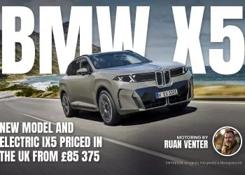 BMW X5 front three-quarter view on coastal road