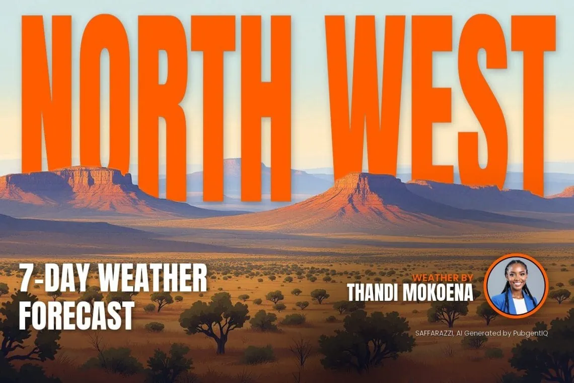 North West 7-day weather forecast: magazine-style cover by Thandi Mokoena