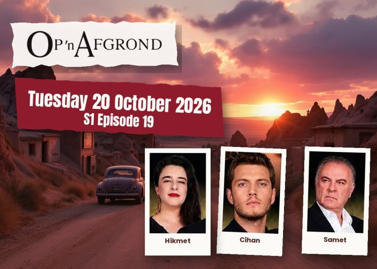 Op 'n Afgrond teasers artwork for Tuesday 20 October 2026, S1 Episode 19, with cast photos.