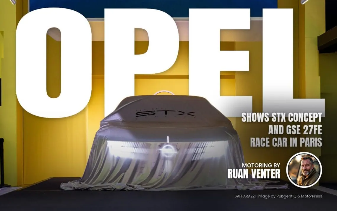 Opel STX Concept under cover with illuminated front light bar - Saffarazzi Opel STX Concept under cover with illuminated front light bar