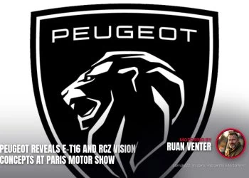 Peugeot lion shield logo in black and white
