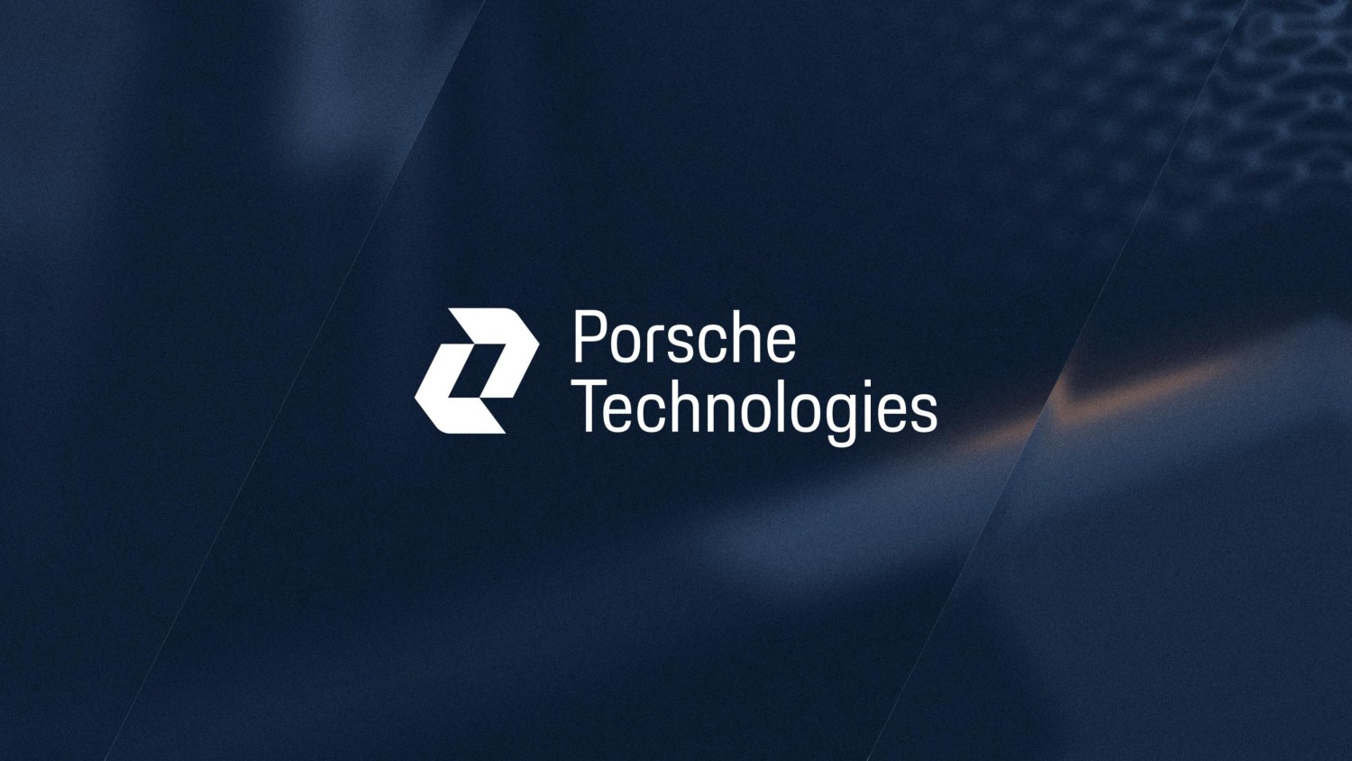 Porsche Technologies company logo - Saffarazzi Porsche Technologies logo on dark blue background.