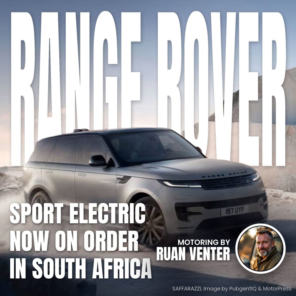 Range Rover Sport Electric driving through a quarry