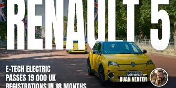 Renault 5 E-Tech electric convoy on The Mall in London - Saffarazzi Renault 5 E-Tech electric convoy on The Mall in London