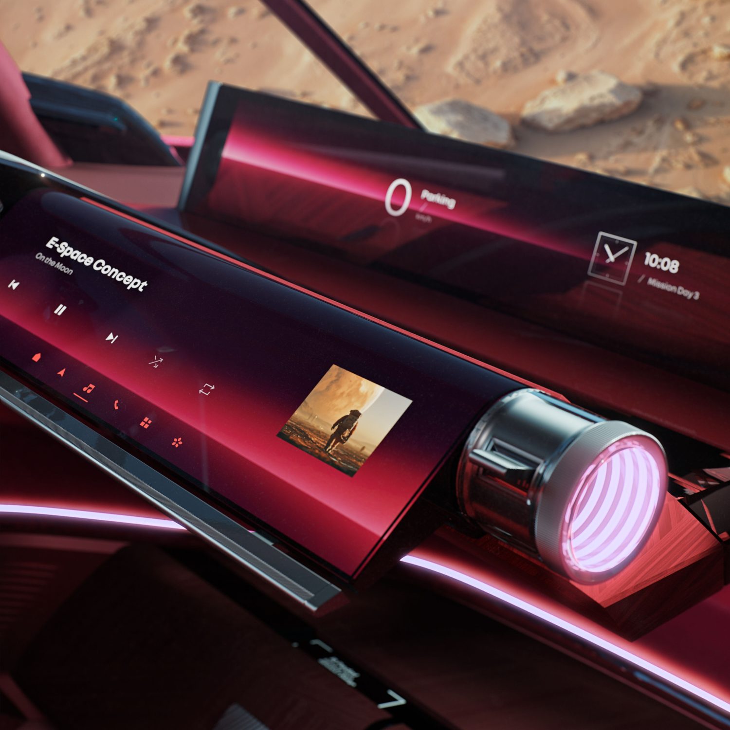 Renault E-Space Concept dashboard screens and controller - Saffarazzi Renault E-Space Concept dashboard screens and controller