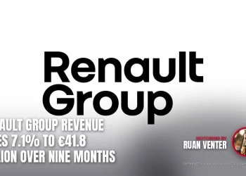 UK Motoring: Renault Group revenue rises 7.1% - Saffarazzi Renault Group magazine cover: Revenue rises 7.1% to €41.8 billion over nine months in the UK, with the writer's by-line.