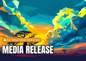 Illustrated weather scene for the SAWS media release on SAWS issues weather outlook for special votes and election day.