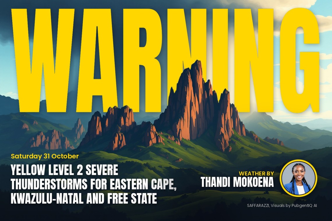 Severe Thunderstorms weather warning for Eastern Cape, KwaZulu-Natal - Saffarazzi Severe thunderstorms warning: Severe Thunderstorms weather warning for Eastern Cape, KwaZulu-Natal and Free State.