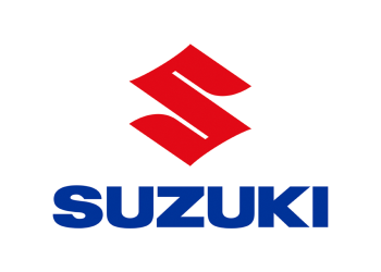 Suzuki logo with red S emblem and blue lettering.