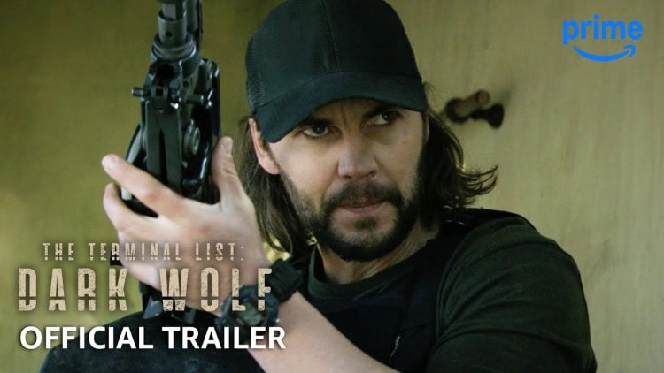 The Terminal List: Dark Wolf trailer still: the opening frame of the official YouTube video.