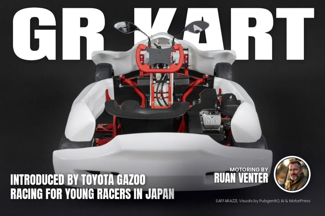 Gr Kart magazine cover: Introduced by Toyota Gazoo Racing for young racers in Japan, with the writer's by-line.