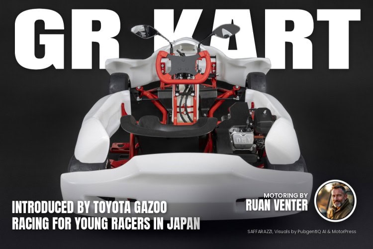 Gr Kart magazine cover: Introduced by Toyota Gazoo Racing for young racers in Japan, with the writer's by-line.