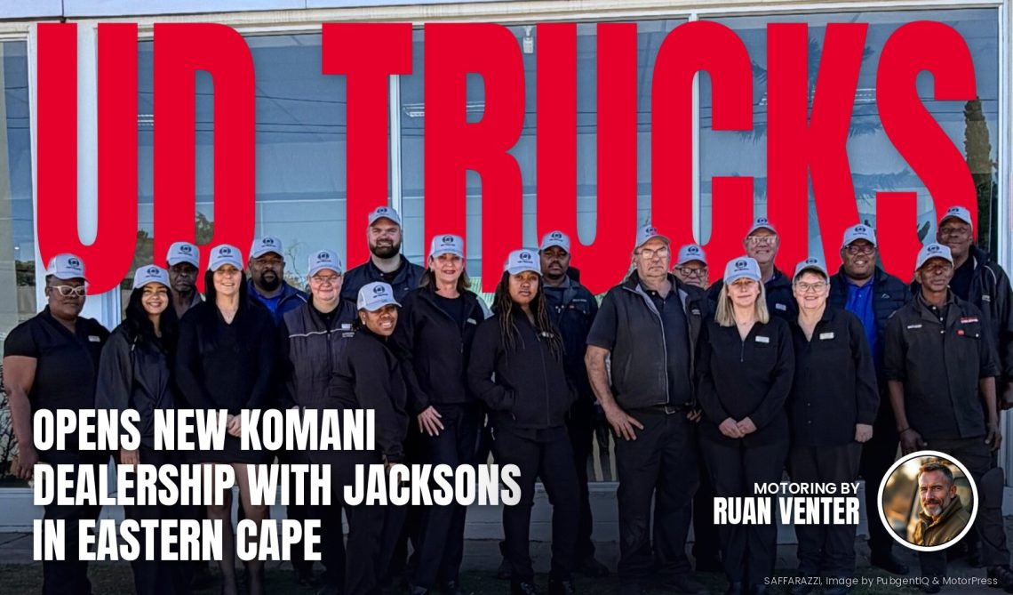 UD Trucks Komani dealership staff team outside showroom - Saffarazzi UD Trucks Komani dealership staff team outside showroom