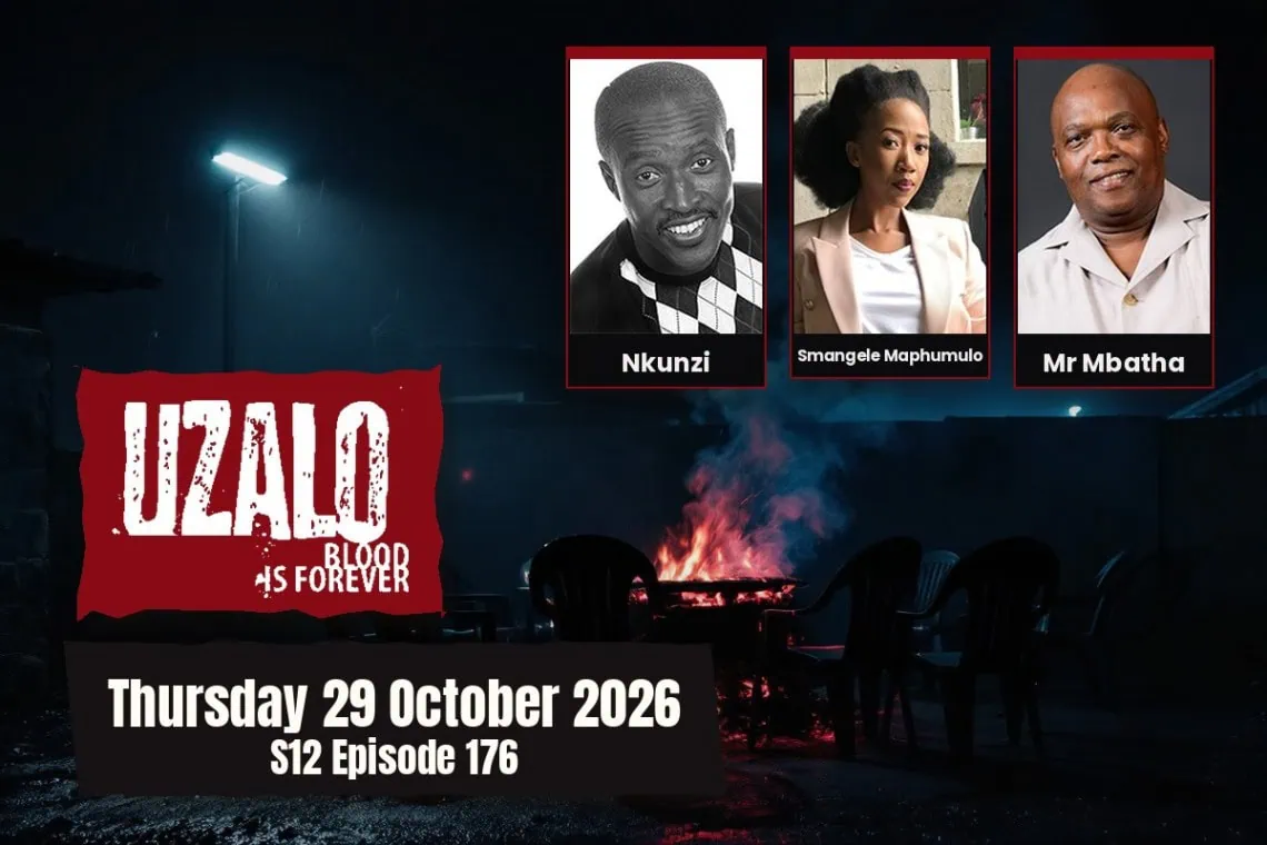 Uzalo teasers artwork for Thursday 29 October 2026, S12 Episode 176, with cast photos.