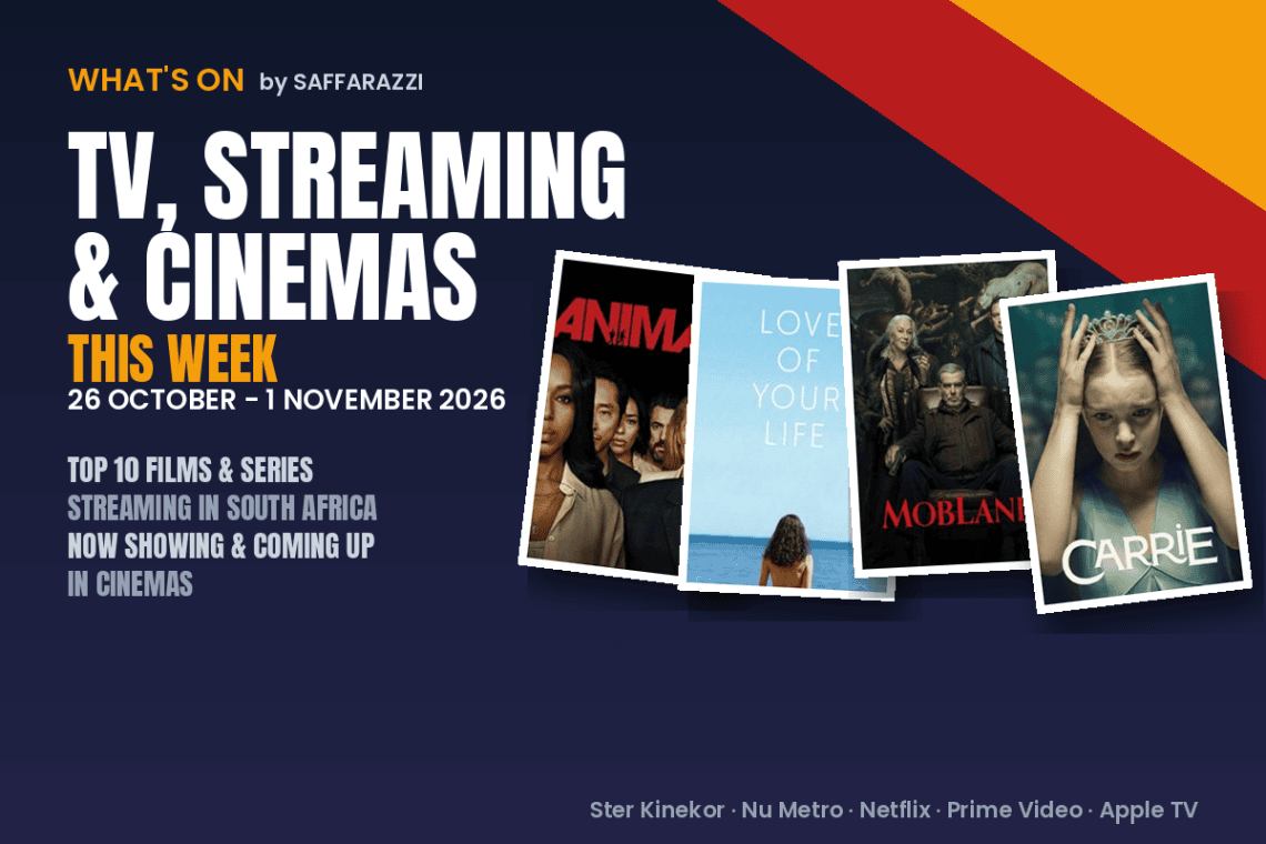 What's On board for 26 October - 1 November 2026 with the top streaming posters, titled What's On TV, Streaming and Cinemas.