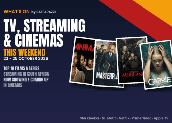What's On board for 23 - 25 October 2026 with the top streaming posters, titled What's On TV, Streaming and Cinemas.