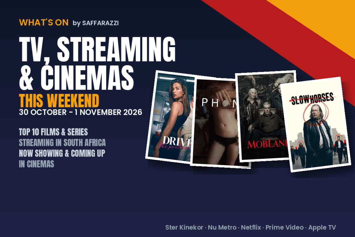 What's On board for 30 October - 1 November 2026 with the top streaming posters, titled What's On TV, Streaming and Cinemas.